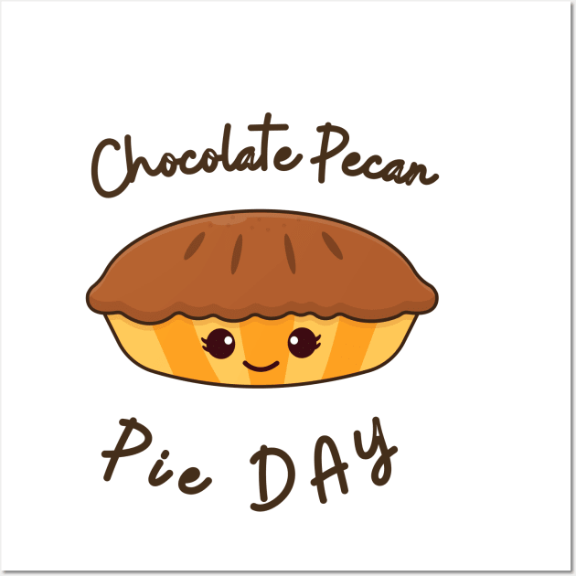 Children Chocolate Pecan Pie Day Wall Art by Vortex.Merch